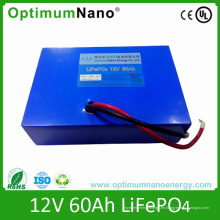 Batería de 12V 60ah LiFePO4 usada para la iluminación del LED